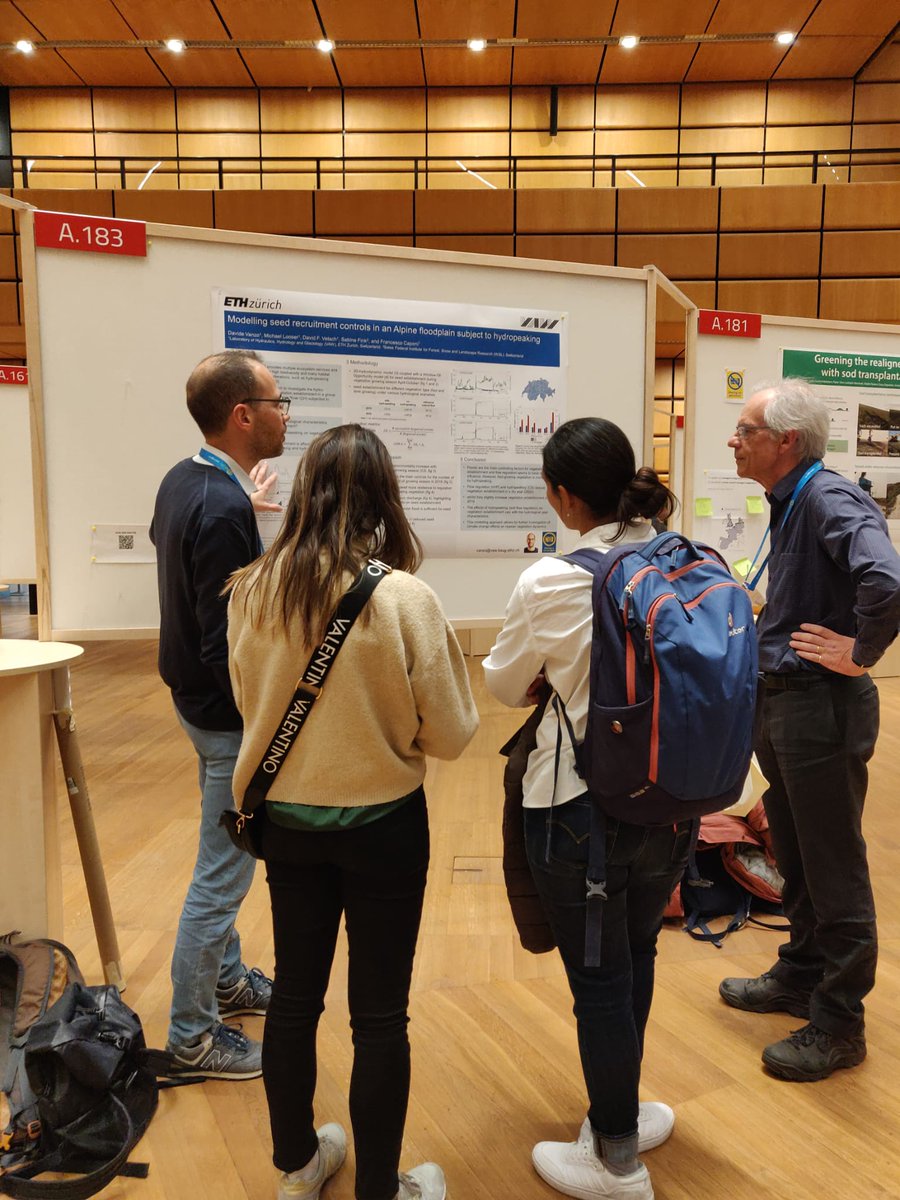 Almost the end of a very intense #EGU23... Happy for the interest on our #research on the role of #hydropeaking on #vegetation establishment! @caponi_f @VAW_hydraulics @ECoENet @hy_peak #ecohydraulics