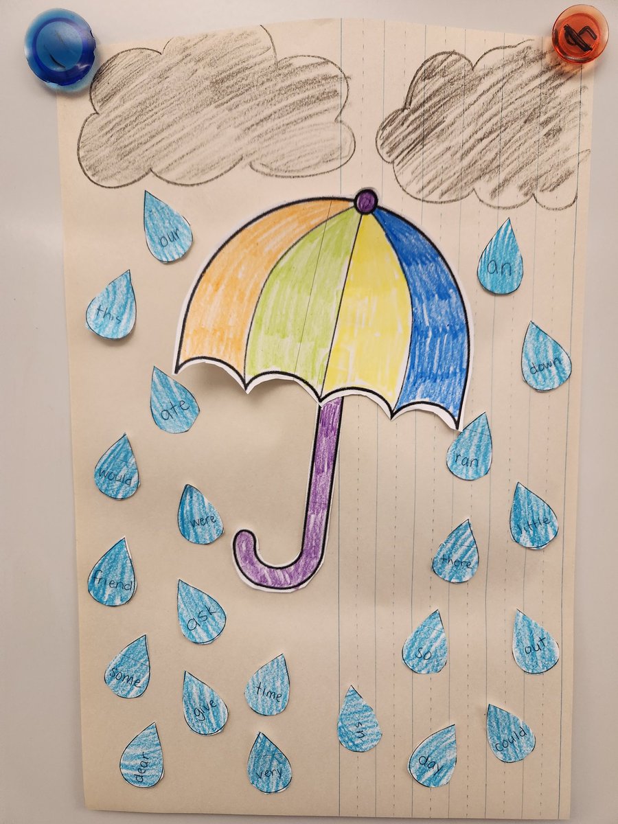 A gloomy, rainy day calls for raining high-frequency words!
