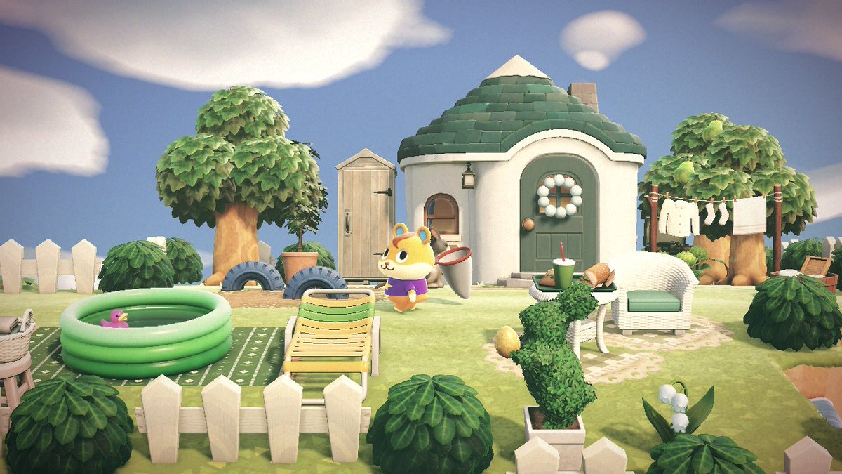 一見ハムスケのお家のようですが、ここはミッチェルのお家まわり。
緑と黄色でまとめてみた。
馴染んでるハムちゅけかわいい。
#あつ森 
#あつ森写真部 
#ハムスケ
#ペタル島ログ