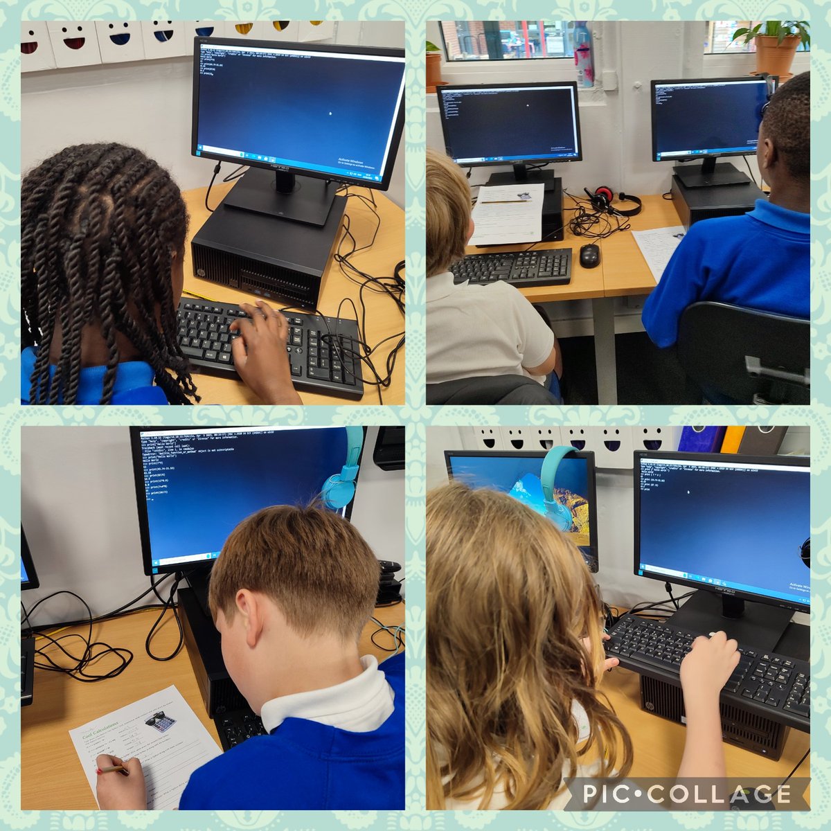 Our 'High Flyers Coding Club' members took their first steps with #PythonProgramming  today. #HelloWorld #kidswhocode #futureprogrammers #codinginschool
