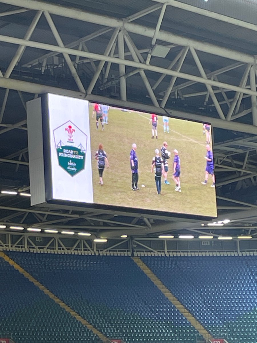 WRU_Community's tweet photo. What a day!!! #RTP23 #RTPInclusionDay a HUGE success! So many incredible teams playing on our iconic pitch #WalkingRugby #VeteransRugby #MixedAbilityRugby #VIRugby #RugbyForAll #WeAreWelshRugby https://t.co/YceBJ1fgg8