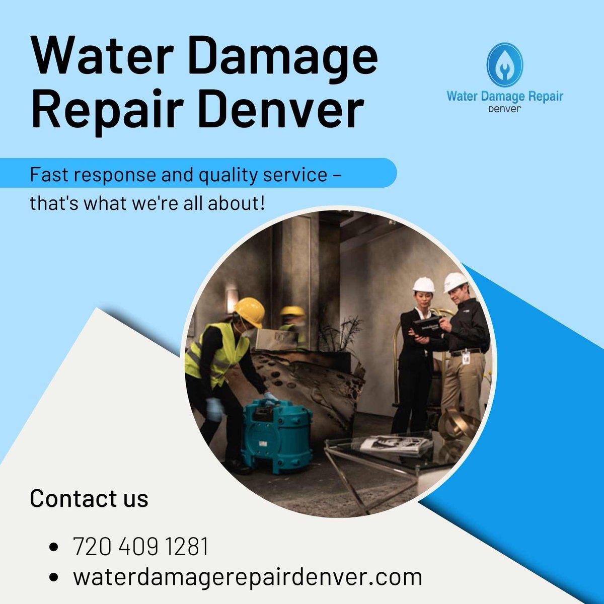 damage_denver's tweet photo. Leave the water damage situation to the experts at Water Damage Repair Denver. Our prompt &amp; efficient services will restore your property to its pre-damaged state

Contact 720 409 1281  
Visit us: https://t.co/bfyZTT9ZkX

#waterdamagerepairdenver #waterdamagerepair https://t.co/RxHcLLb46P