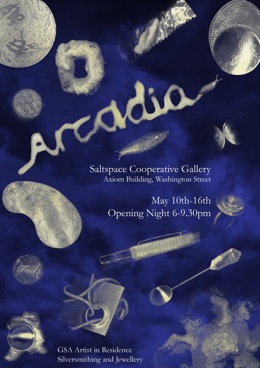 The Glasgow School of Art (@gsofa) on Twitter photo 'Arcadia' is a forthcoming exhibition of The Glasgow School of Art's Silversmithing and Jewellery Artists in residence, kindly hosted by <a href="/SaltSpace1/">SaltSpace Cooperative</a>. More info and tickets: craftscotland.org/whats-on/event… 'Arcadia' is a forthcoming exhibition of The Glasgow School of Art's Silversmithing and Jewellery Artists in residence, kindly hosted by <a href="/SaltSpace1/">SaltSpace Cooperative</a>. More info and tickets: craftscotland.org/whats-on/event…