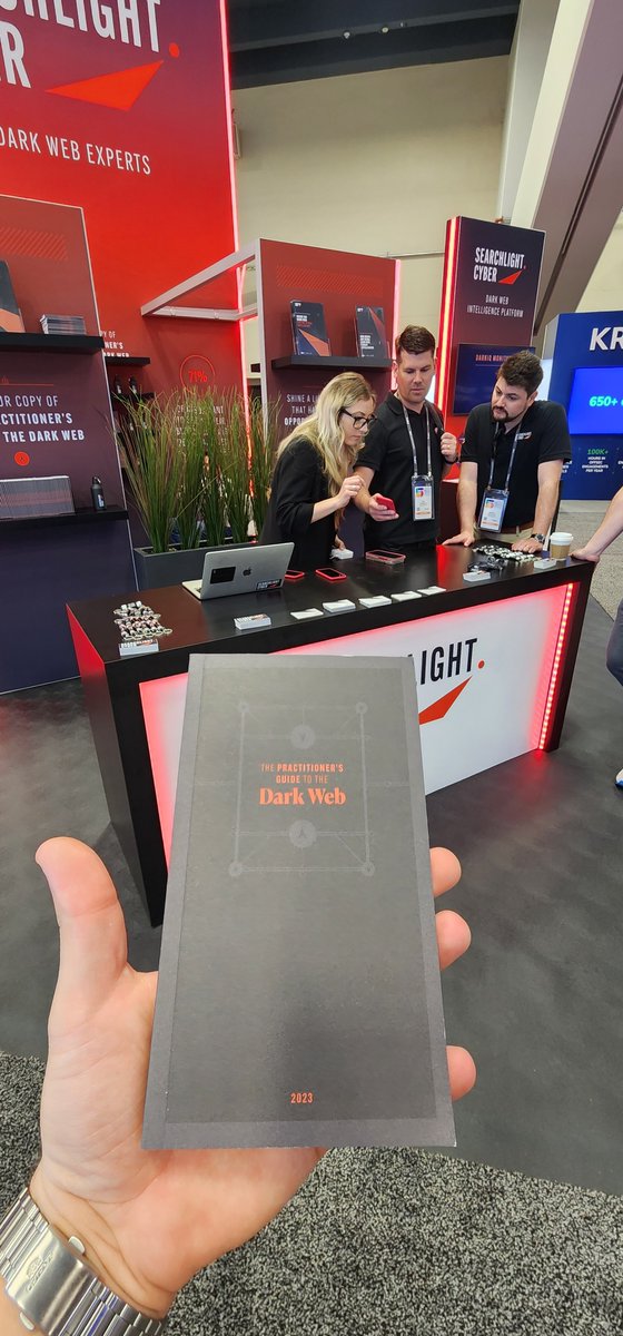 SLCyberSec's tweet image. That&apos;s a wrap on #RSAC2023! Thanks to everyone who came to meet us out in San Francisco to find our more about #darkwebintelligence, receive a demo, or get a copy of The Practitioner&apos;s Guide To The Dark Web (including some very exclusive copies signed by our team!!) #RSAC