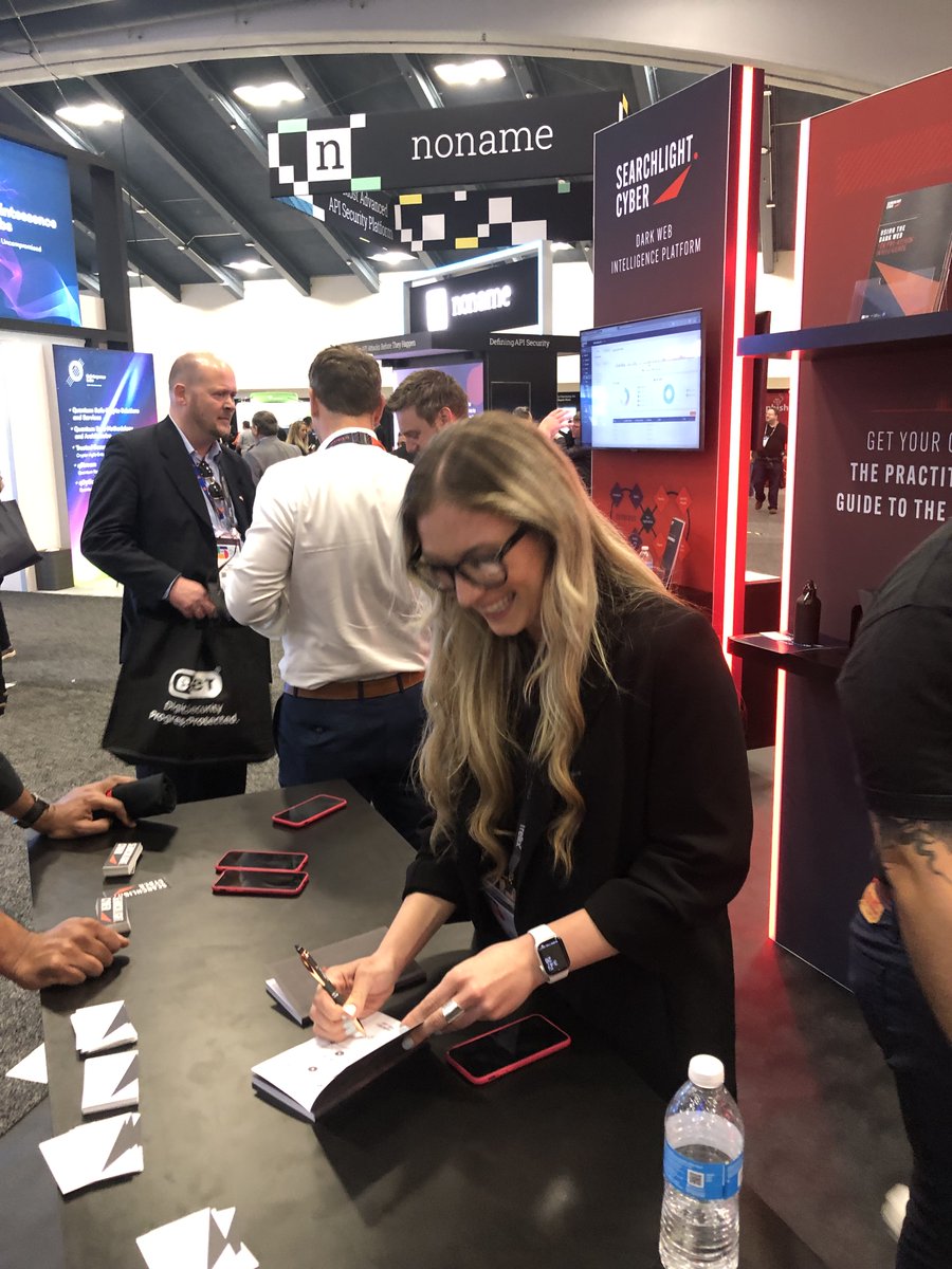 SLCyberSec's tweet image. That&apos;s a wrap on #RSAC2023! Thanks to everyone who came to meet us out in San Francisco to find our more about #darkwebintelligence, receive a demo, or get a copy of The Practitioner&apos;s Guide To The Dark Web (including some very exclusive copies signed by our team!!) #RSAC