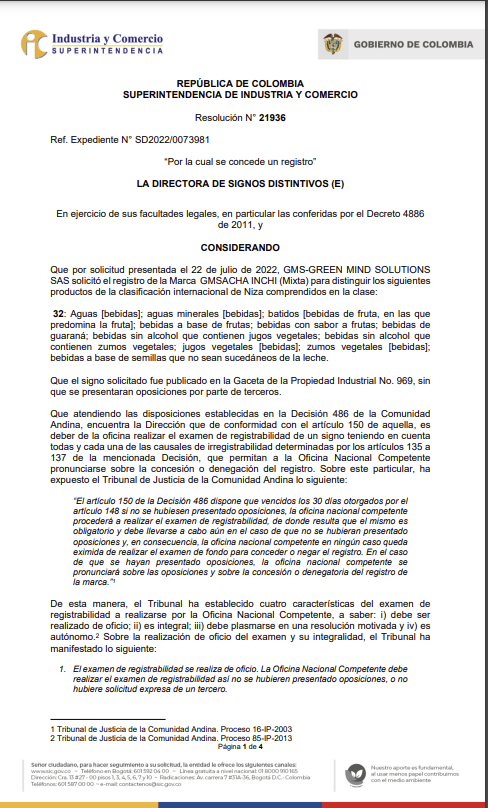 GMSacha Inchi $QEDN just received the approval of GMSacha Inchi as a registered brand in Colombia. GMSacha Inchi will also be registered in the USA and many other countries. One step closer to becoming the most recognized brand in superfood.