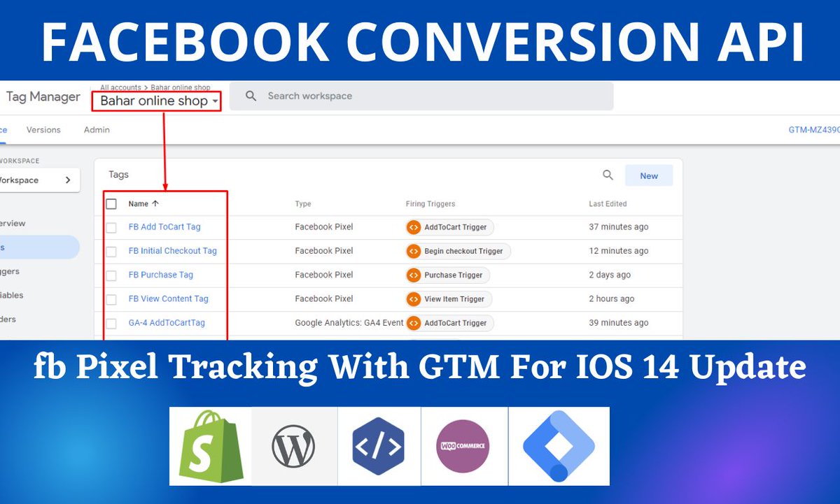 MDHISBULBAHAR22's tweet image. I will setup shopify facebook conversion API and complete fb pixel setup with GTM.

Hire me:
fiverr.com/s/oKKQYG

Whatsapp: +8801921902492

#facebookconversionapi #facebookconversionapiwithgtm #facebookpixel #facebookpixelsetup #ios14update #gtm
