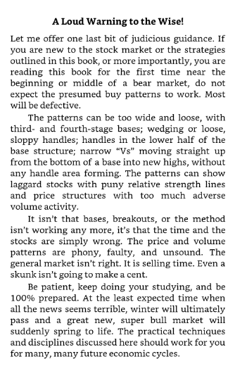 Here's the Bill O'Neil quote from HTMMIS I was referring to 👇.  One of the most important pieces of advice a breakout trader could ever receive.