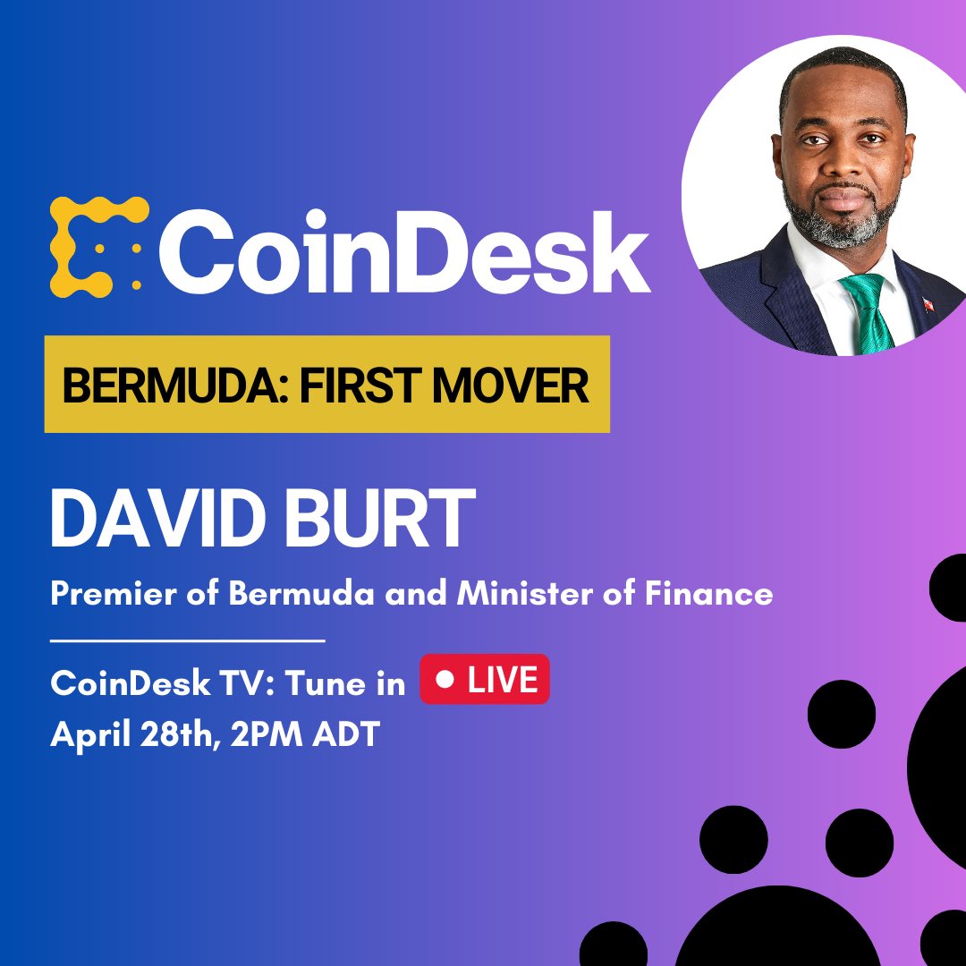 Tune in at 2PM ADT - CoinDesk.com/tv/