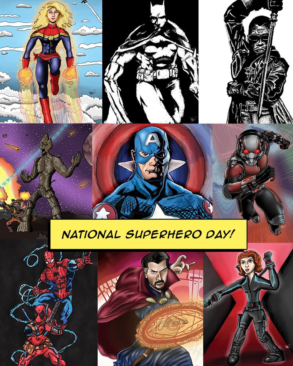 HOLY COMIC BOOKS BATMAN, IT’S NATIONAL SUPERHERO DAY!!! 👀 🙌🏻💥✍🏻🦸🏻‍♂️ 
•
•
•
#nationalsuperheroday #superhero #superheroes #art #illustration #illustrations #digitalillustrations #digitalart #marvel #dc #comic #comicbook #comicbookartwork #action #mcu #dceu
