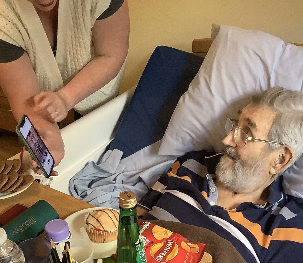wwlwest's tweet photo. "A rose red city, half as old as time".

Gracefields resident Ken, had the unique experience of "travelling" to Petra, from the comfort of his bed, thanks to Volunteer Kelly. Kelly shared photos and recounted her experiences of Petra with Ken. We even gifted him a Petra poster! https://t.co/BD64tbF8zD