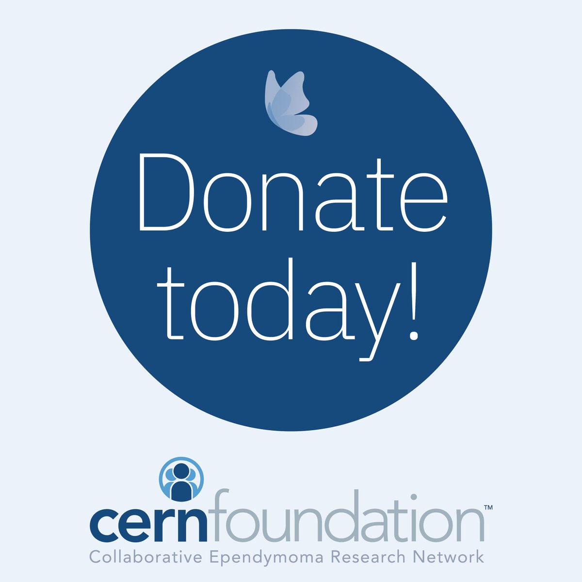 CERNfoundation's tweet photo. The delicate, beautiful #CERNButterfly was chosen to represent the spirit of the ependymoma community as a symbol of hope through change. Donate today in honor or memory of a loved one that has been impacted by #epENDymoma: https://t.co/QoreuUCDX6 https://t.co/DMPFqXlzSP