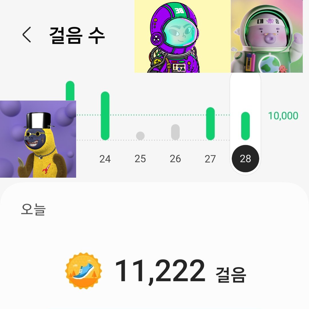 bobae_jjin's tweet photo. 만보걷기 이틀째 도전 성공
수영도 했으니 운동 미션 통과
#BugCity #Bug4what #Bug4City #UbanSlothSociety #SlothSociety #SlothForest #nft #늘보숲 #대불스 #불스하트 #나는문어지지않아 https://t.co/PAhFPyZyTO