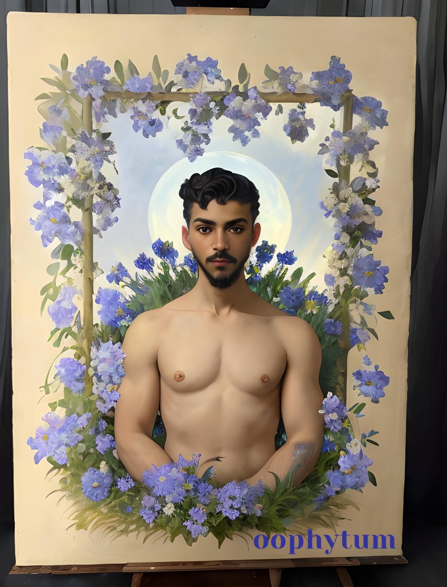 oophytum's tweet photo. Oil on Canvas
#lavenderblue #floralframe #queerai https://t.co/8wXh7F0Wt2