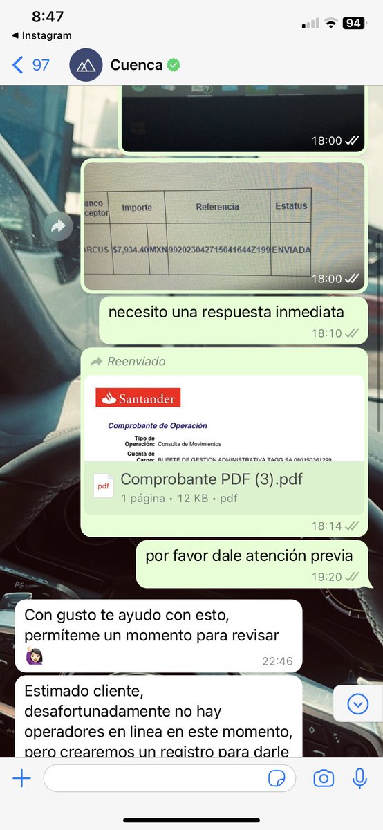 Alex77262568's tweet photo. @cuenca_mx 
Me hicieron un deposito  a mi cuenta, mande la nueva clabe interbancaria de Arcus y no me ha llegado mi deposito correctamente y optaron por no contestarme necesito de su ayuda por favor. https://t.co/zIBxlgwwZq