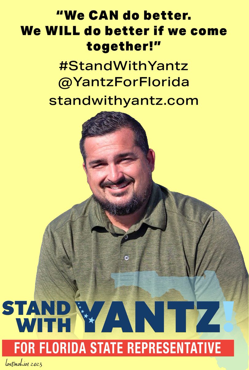 GroovyChic1960s's tweet photo. Pls support &amp; vote for our local candidate 
Anthony Yantz, an honest public servant 
for FL State Representative! #FL33
Safe schools for students &amp; teachers
Supports women's rights!
#StandWithYantz
@YantzForFlorida
https://t.co/LmoQb44wtF

#wtpBLUE 
#DemVoice1 
#ResistanceUnited https://t.co/EmZe6cwaXG