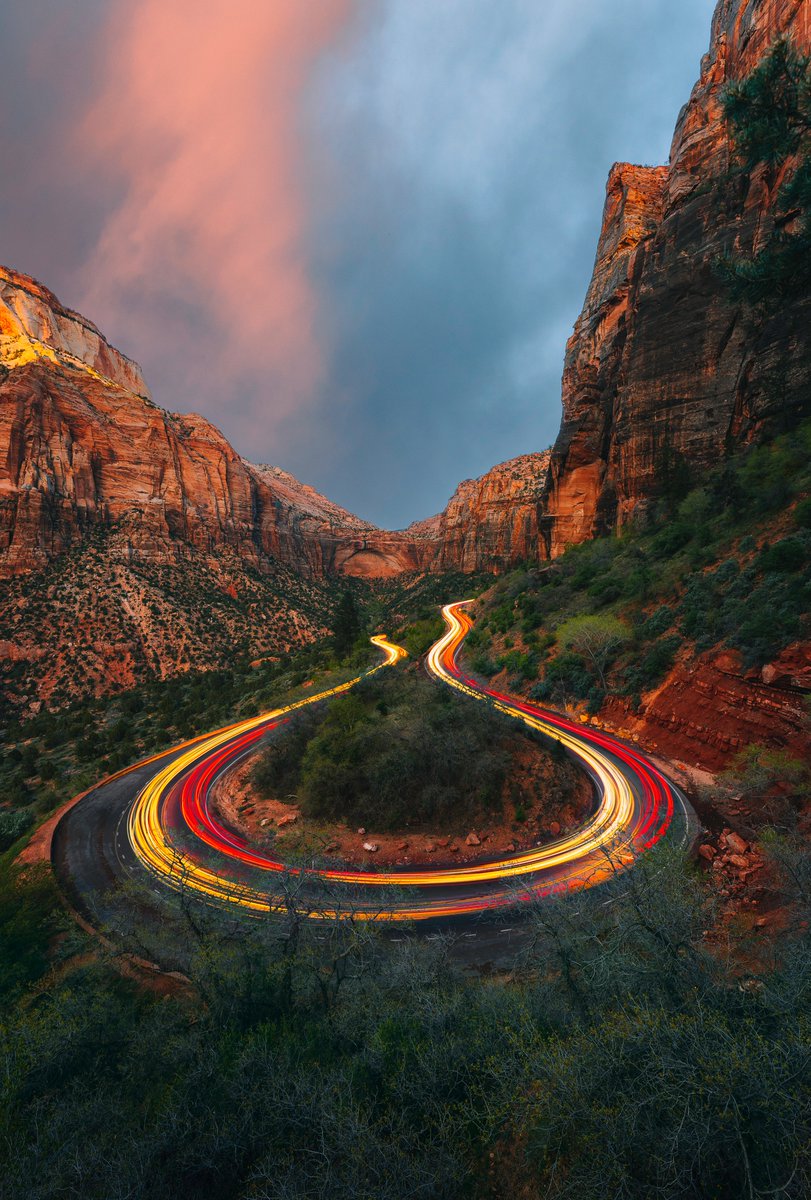 Zion National Park, in motion 

*open for the full image