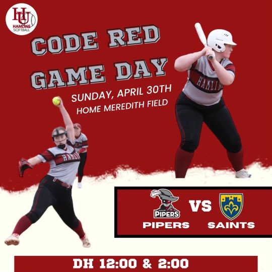 HUPipers's tweet photo. We’ll see you all on Sunday for Code Red softball! https://t.co/uDA0jTLC12