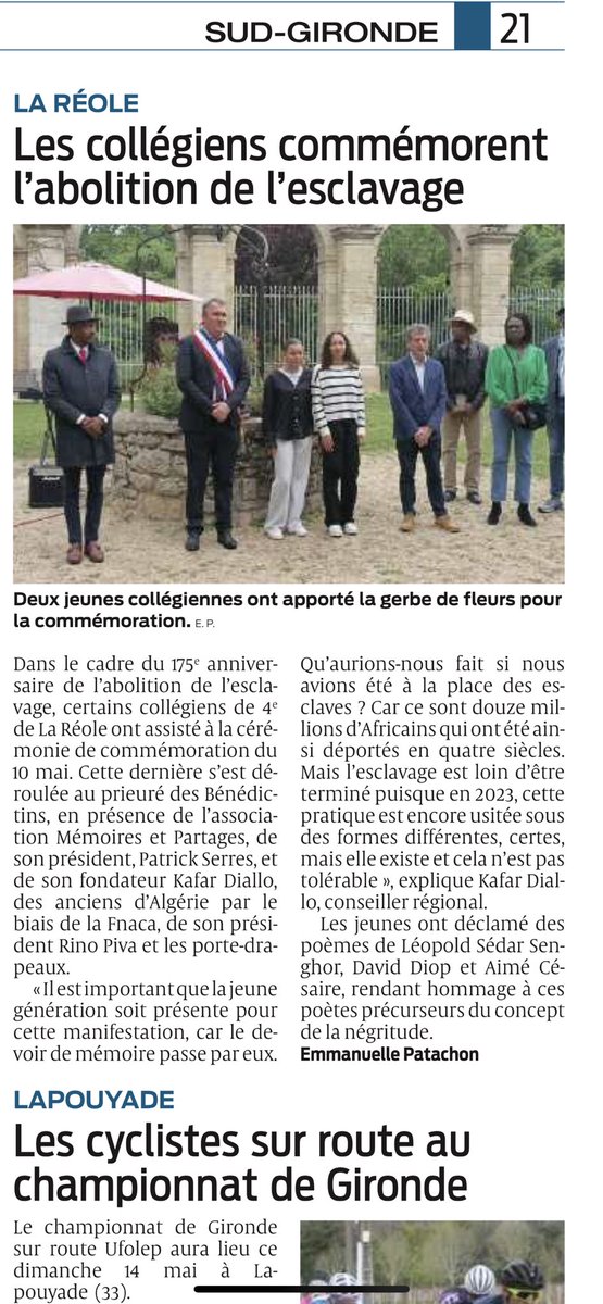 ClgEsquinanceLR's tweet photo. Les élèves du Collège Paul Esquinance à l’honneur @AcBordeaux https://t.co/Sw4qfcjQTM