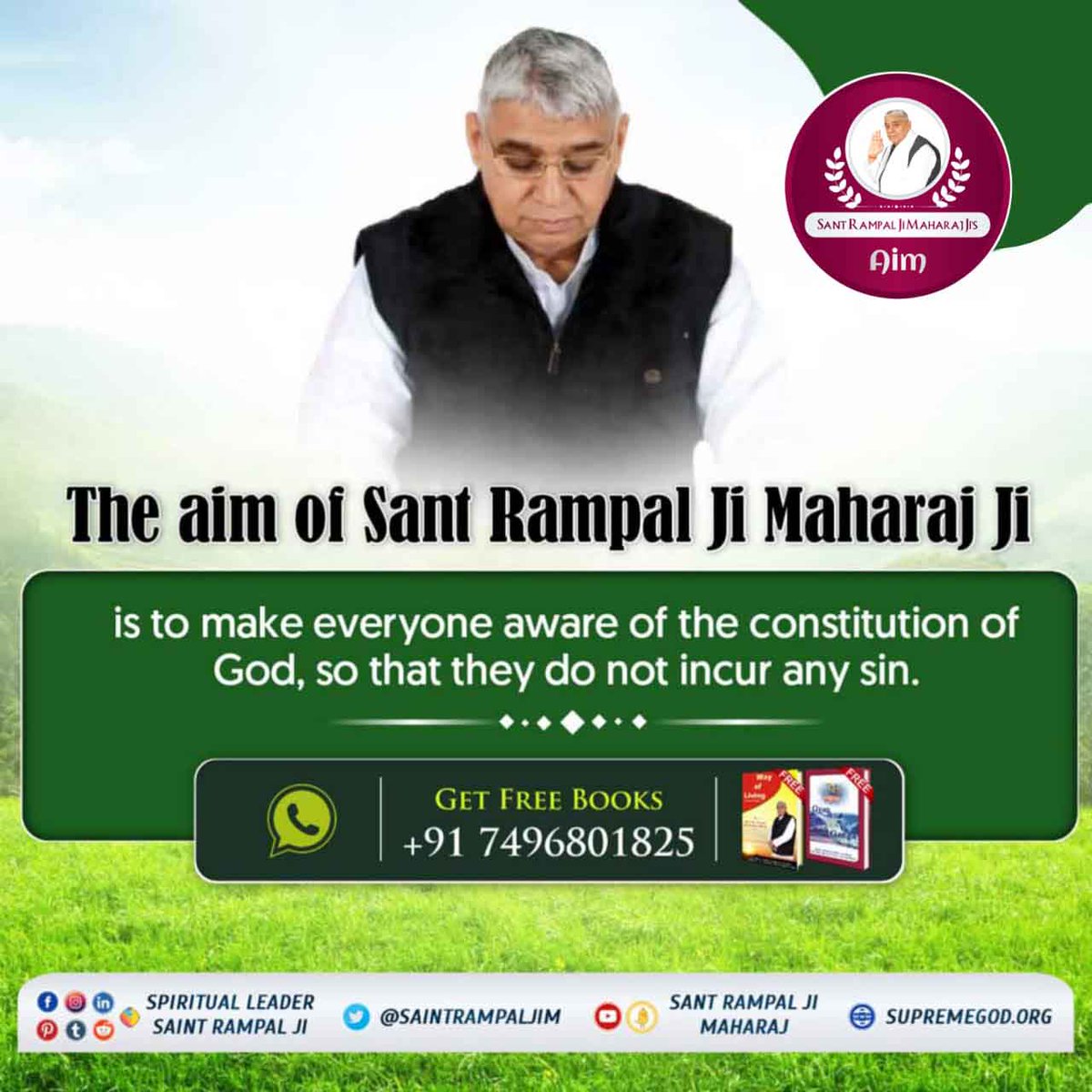 Itzz_kareena_'s tweet photo. #संतरामपालजी_के_उद्देश्य
The aim of Sant Rampal Ji Maharaj Ji is to end corruption and bribery from the whole world.  According to the philosophy told by Saint Rampal Ji Maharaj, his followers neither take nor give bribe. https://t.co/o94CaWxorI