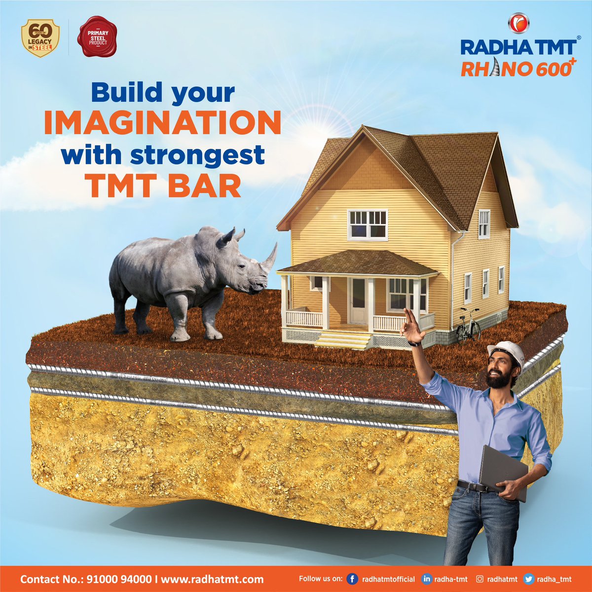 Radha_TMT's tweet photo. It's time to take your imagination beyond the ordinary and build the home of your dreams with Radha TMT Rhino 600+.
Check us out at: https://t.co/La1g1x17uy
#RadhaTMT #steel #strength #quality #manufacturing #foundation #stronger #steel #construtionbars #quality #Rhino600 #trust https://t.co/Gw2Svikbpn