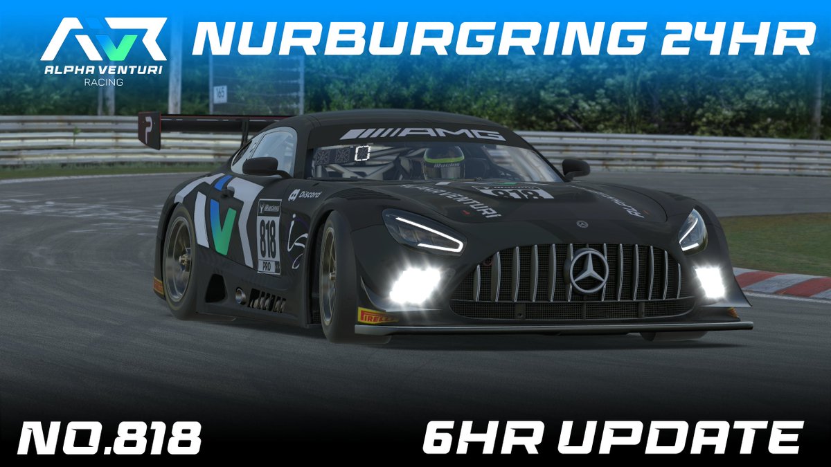 // NURBS 24hr - 6 Hour Update //

Qualified P26 due to an invalidation on the first lap and a slide on the second. But a very clean first 5 hours had us up 18 positions to P8 as the sun started to set.
We are in the dark stages of the race now and the front end has seen better