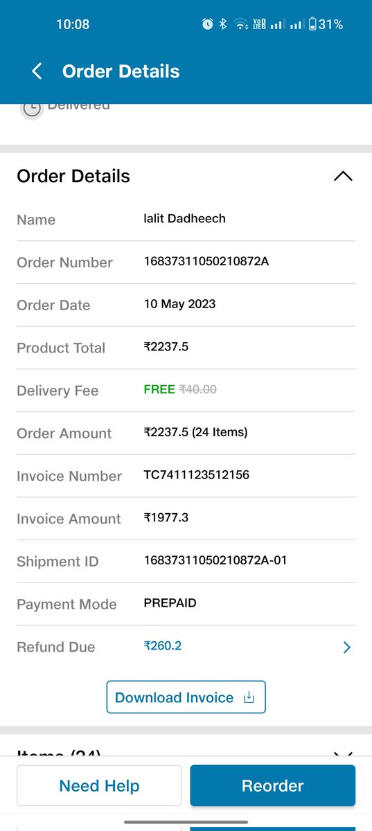 Lalit_dadheech's tweet photo. @JioMart_Support @JioMart  order placed on 10th May .. first order delivery date was 12th , then 13th now 14th may ... Can't cancel order also .. really poor service in gurugram https://t.co/JQldesfObU