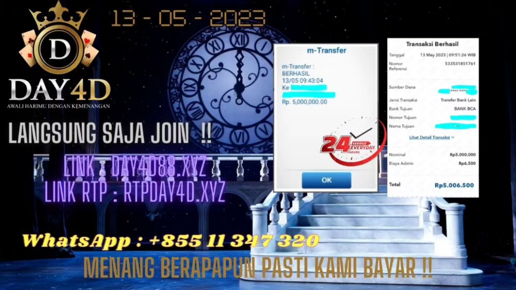 DAY4D_D's tweet photo. Info RTP yang lengkap, lansung saja lihat di https://t.co/5VWIZpGxil
untuk website yang pasti hanya di 
https://t.co/7z4ybW2yEV
#infogacor
#withdrawbesar
#webterpercaya
#pastidibayar
#day4dforwin https://t.co/Xzte4pJGPW