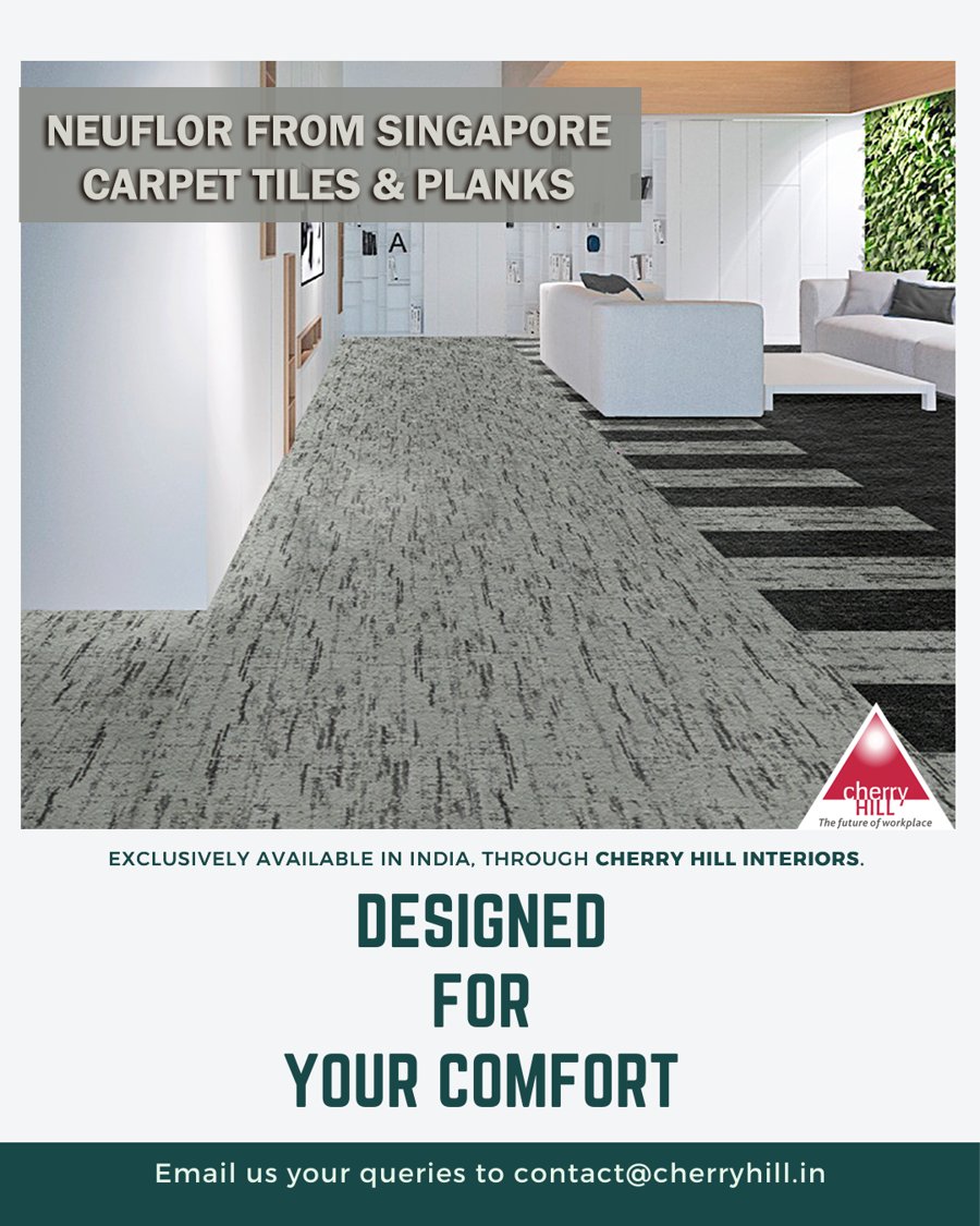 CherryHillDelhi's tweet image. Neuflor is a Singapore based brand. #NEUFLOR has been Introduced and exclusively marketed by Cherry Hill for PAN India supply. he only company in the globe having license from Dupont for using SORONA fibre for manufacturing of carpets.
#furniture #ComfortSpaces #NeuflorCarpet