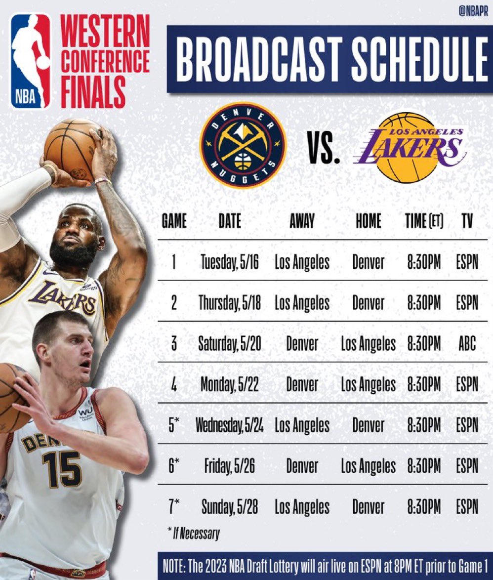 Marc J. Spears on Twitter "The NBA Western Conference Finals"
