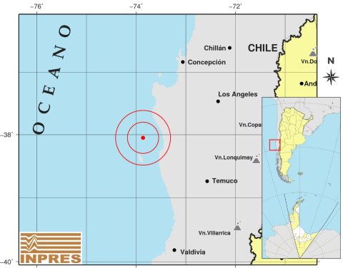 SismosArg's tweet photo. Sismo de mag. 5.2, con epicentro 515 km al O de Neuquén; 733 km al SO de Mendoza; 136 km al NO de Temuco registrado a la 01:51:26 https://t.co/Nym0O0VB2j https://t.co/uSQ7rKQgSr