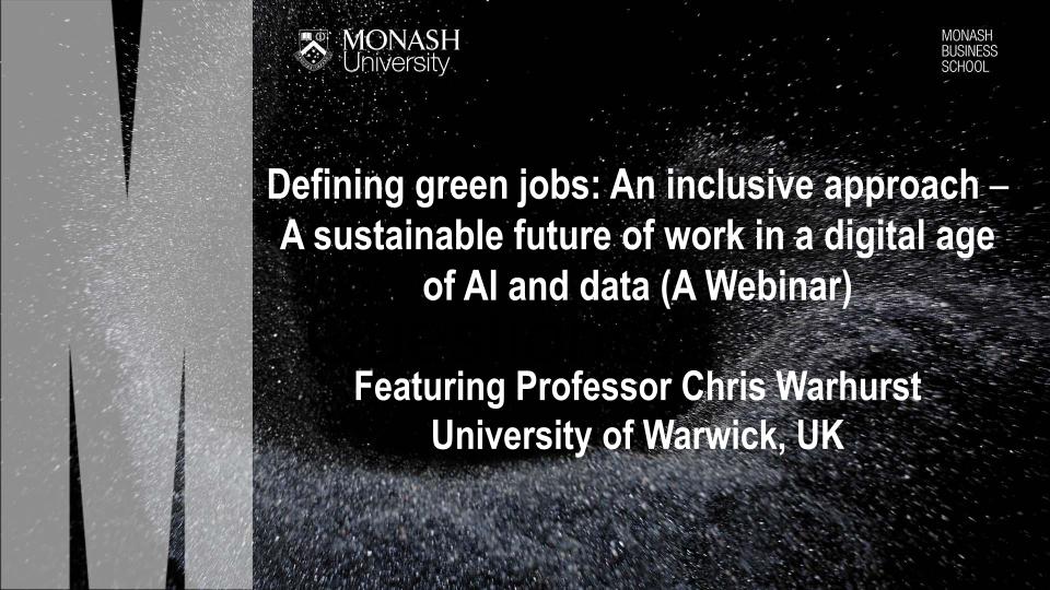 @monashbus,@MonashDFI,@monashdigital,@MonashUni,@IRSVictoria,@cowarhurst,@WarwickIER inspired interesting #green #jobs #futuresofwork discussions in an #AI age, among many Aussie/global #Webinar ppl.@IRSNSW.@IRS_WA,@AcadSocSci,@BUIRAonline,@AIRAANZ_news,@anzam_news,@uniofwarwick