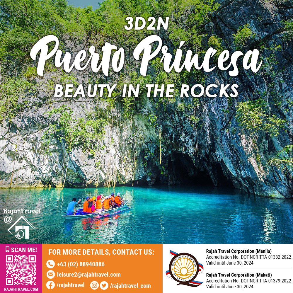 rajahtravel_com's tweet photo. Explore Palawan's #UndergroundRiver ๐ฃ๐ต๐ญ #PuertoPrincesa
๐ฃ3D2N Puerto Princesa: Beauty in the Rocks
๐https://t.co/OPMXYgo8xl
#Palawan #KeepTheFunGoing
#ItsMoreFunInThePhilippines #SafeTripPH
#RajahTravel #Travel #KAbyahe https://t.co/VZSxWTKHlX