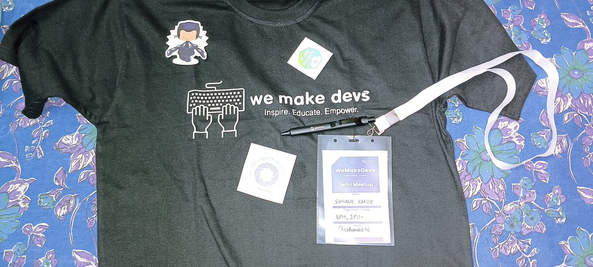 xshivank's tweet photo. Few more things which made me happy were the delicious food, amazing stickers, and the #wemakedevs T-shirt!!
#devops #docker #opportunity #future #event #people #wemakedevsmeetup #coding #college #collegelife #programming #computerscience #cloud #network #food https://t.co/GSG19Gd1eG