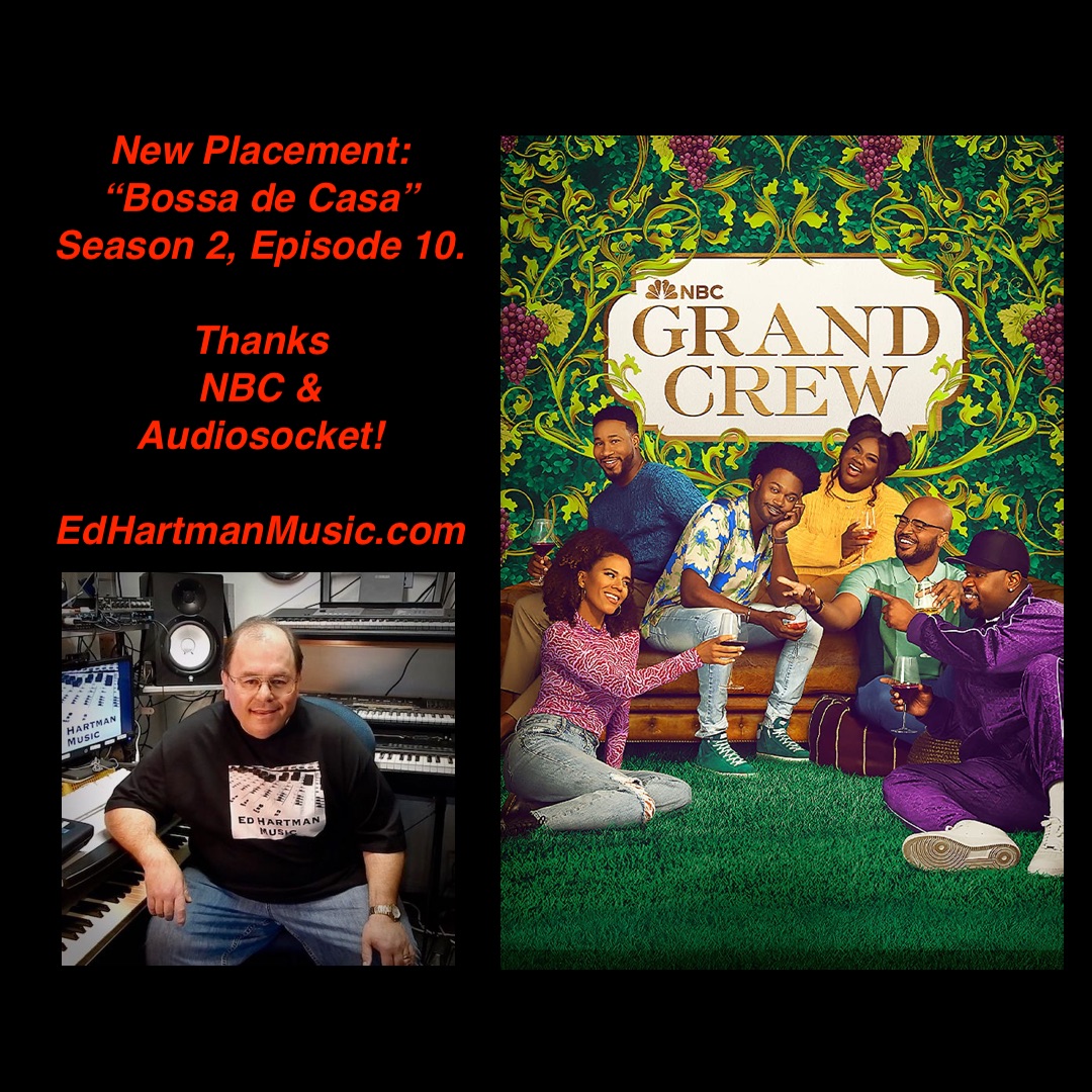 New music placement! “Bossa de Casa” on NBC/Peacock.
S2E10 (“Wine and Tastings”)
Thanks, audiosocket.com
edhartmanmusic.com
@NBC @audiosocket @asx.audiosocket #musicsupervisor #songwriters #musicproducers #musiclicensing #musicscoring #syncmusic #musiclibraries