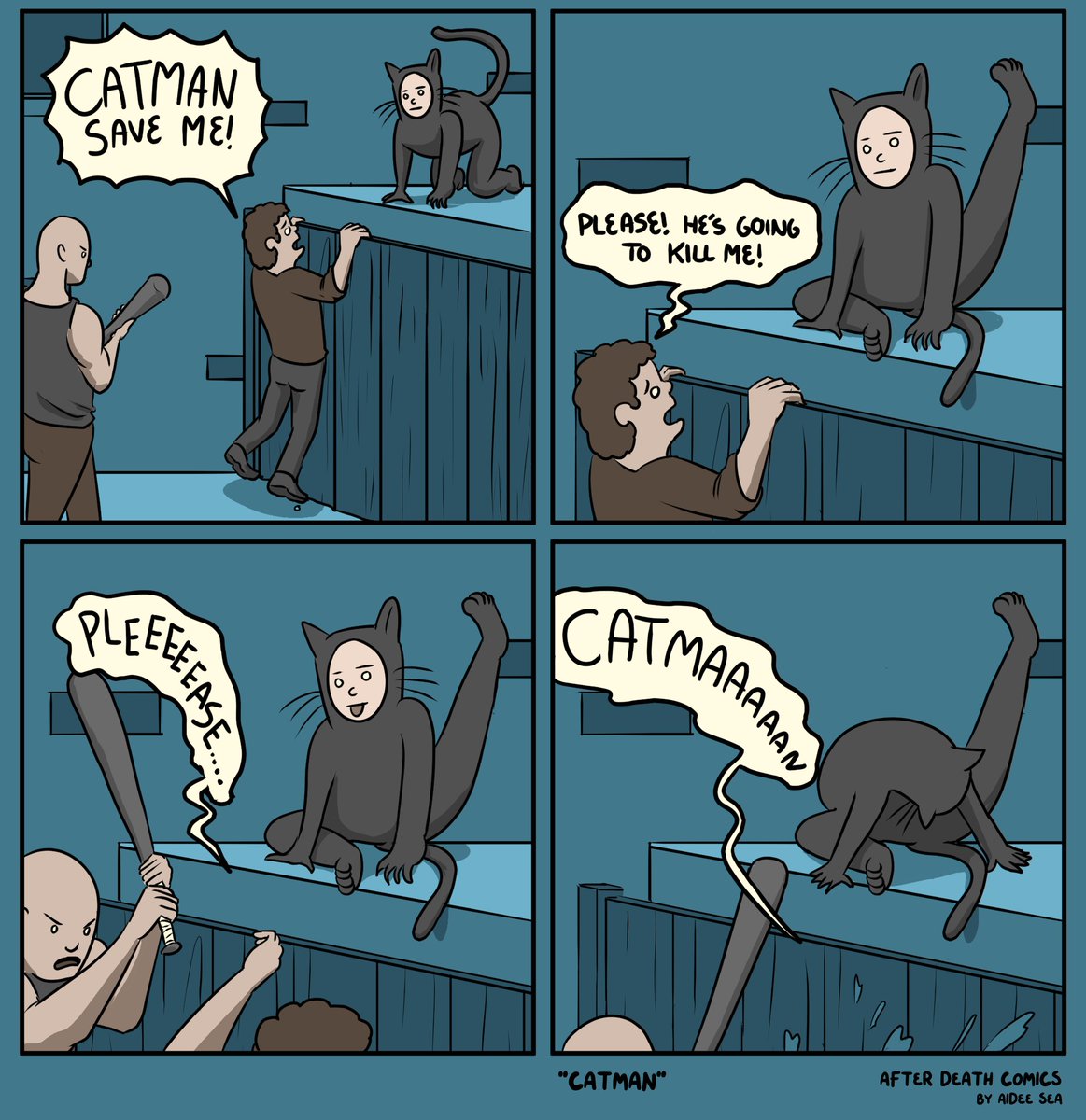 Catman sees you, he just doesn't care. #comics #cats #funny