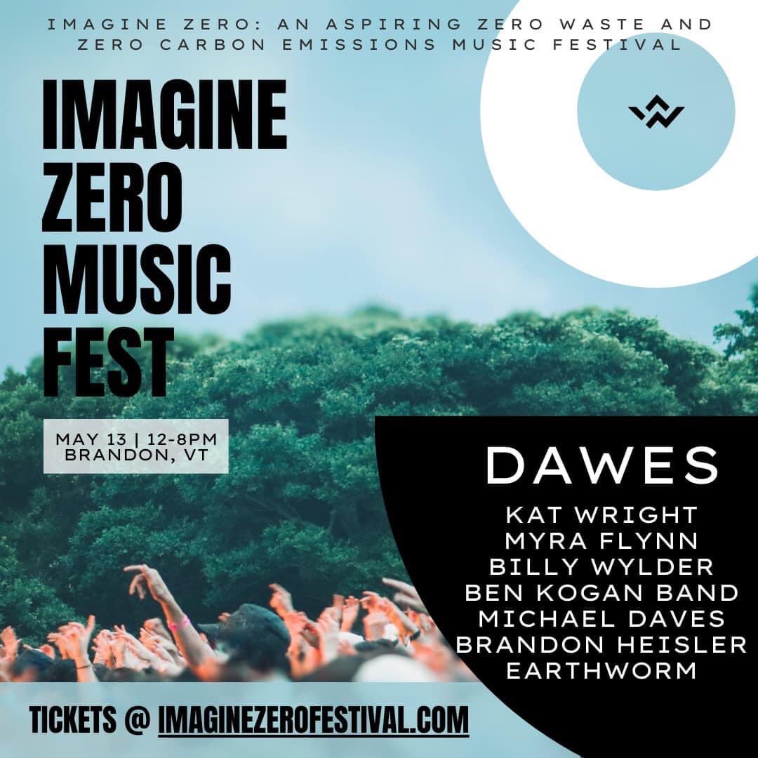 Thrilled to take part in the inaugural Imagine Zero Music Festival this Saturday, May 13 in Brandon, VT. It’s Vermont’s first aspiring zero waste and zero carbon emissions music festival. Come hang! #imaginezero #imaginezeromusicfestival Tickets and info imaginezerofestival.com