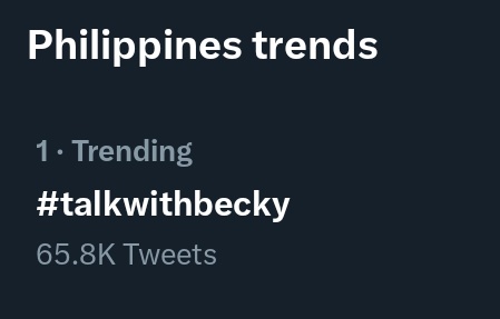 #talkwithbecky still trending 😍

#beckysangels