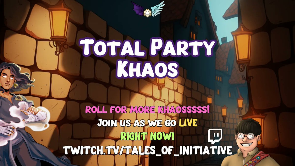 Roll for KHAOSSSSSS? Total Party Khaos, a D&amp;D 5e actual play GM'ed by <a href="/VISNAWesome/">Billy VISNAWesome</a>

LIVE Right now

Episode 17, Phantom Kingdom Chapter 6

Join our cast: <a href="/JCandVGO/">Jcproductions</a> , Haley and Nat!

buff.ly/3LkEoey 

#DnDMovie #DnD #ttrpg #TTRPGs #fantasy #TPK #story