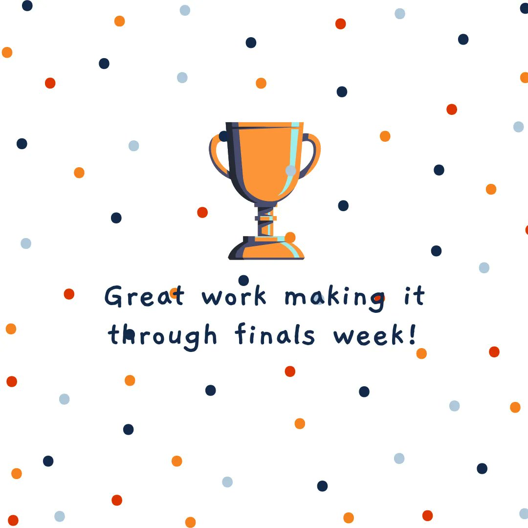🎉📚 You did it! Congratulations on finishing finals week! 🎉🎓 

🌟 Now, take some time to rest, recharge, and celebrate your accomplishments! 🎉 You deserve it! 

#FinalsWeek #Finished #Congrats #RestAndRecharge #CelebrateYourAccomplishments