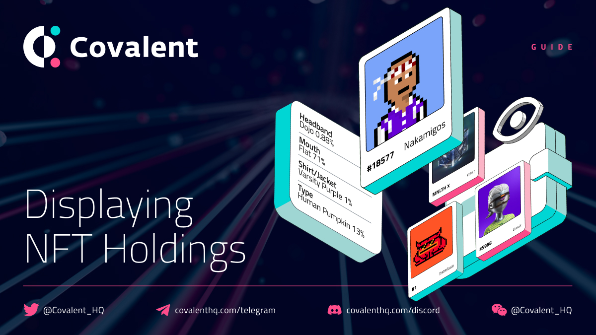 Covalent_HQ's tweet photo. 🎨👩‍💻 Want to showcase the NFTs in a wallet with style &amp; ease? Our guide has got you covered!

Discover how to use the #CovalentAPI to easily render NFTs by address! Perfect for #wallets, #NFT marketplaces, gaming inventories &amp; more... 🚀

Check it out: https://t.co/Mub8JHRLdr https://t.co/X27Hf5tiVf