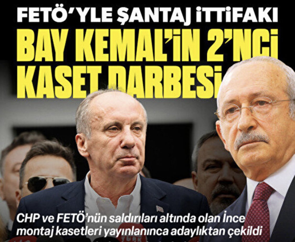 06melihgokcek's tweet photo. DENİZ BAYKAL’I 
KASETLE YEDİ 
GENEL BAŞKAN OLDU…

MUHARREM İNCE’DEN
KASETLE KURTULDU…

FETO KILIÇDAROĞLU’NU ÇOK SEVİYOR,..

ÜMİD ÖZDAĞ’A GÖRE KILIÇDAROĞLU VE ORTAKLARININ LİSTELERİNDEN TOPLAM 36 FETO VEKİLİ PARLAMENTO’YA GİRİYOR… https://t.co/0hCoeZXIp8