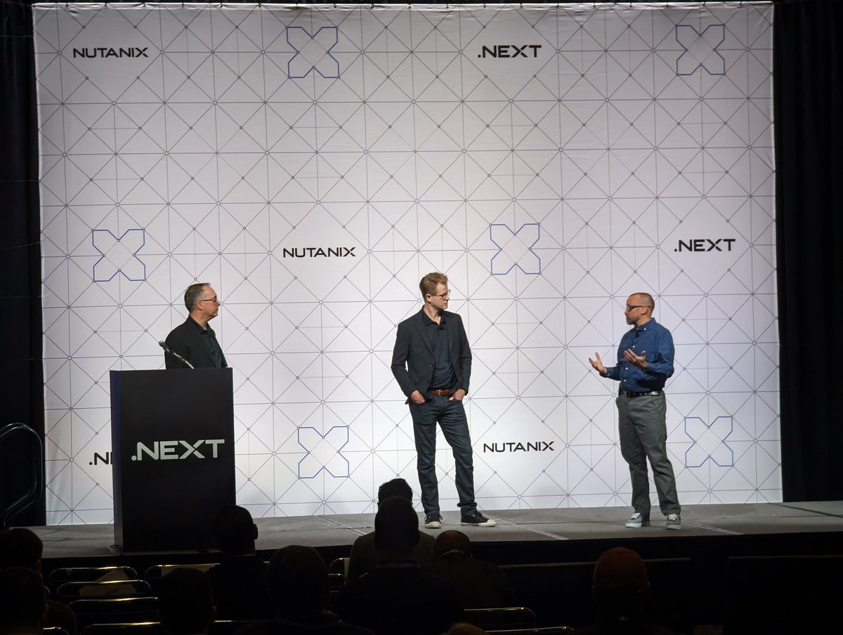I had an amazing time speaking on stage at the <a href="/nutanix/">Nutanix Inc.</a> .NEXT conference. This session discussed shifting to a cloud management model for virtual servers.

The second session was a media only session with co-speakers from SubZero and Bottomline tech.

#nutanix #NEXTconf