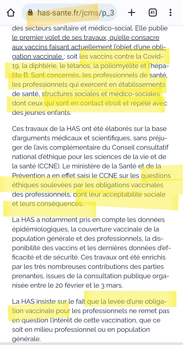Denis Agret (@agretdenis) on Twitter photo C'est tellement GROS que vous n'arrivez pas y croire !
FIN de ĺ OBLIGATION DU DTP !
C'est écrit 30/03/23 ici :
egora.fr/actus-medicale…
Et ici par <a href="/HAS_sante/">Haute Autorité de santé</a>
has-sante.fr/jcms/p_3424589…
Alors partagez l'information ! C'est dans notre intérêt, celui de vos enfants, de la majorité ! 🙏 C'est tellement GROS que vous n'arrivez pas y croire !
FIN de ĺ OBLIGATION DU DTP !
C'est écrit 30/03/23 ici :
egora.fr/actus-medicale…
Et ici par <a href="/HAS_sante/">Haute Autorité de santé</a>
has-sante.fr/jcms/p_3424589…
Alors partagez l'information ! C'est dans notre intérêt, celui de vos enfants, de la majorité ! 🙏