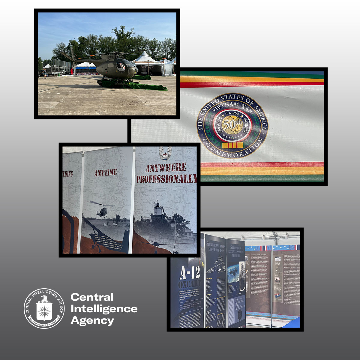May 11-13 is the "Welcome Home" event on the National Mall. 

#CIA Museum will be in attendance with four pop-up displays in partnership with the Vietnam Commemorative Program. The exhibits are part of the Museum's Vietnam War collection.

#VietnamVeterans #ThankYou