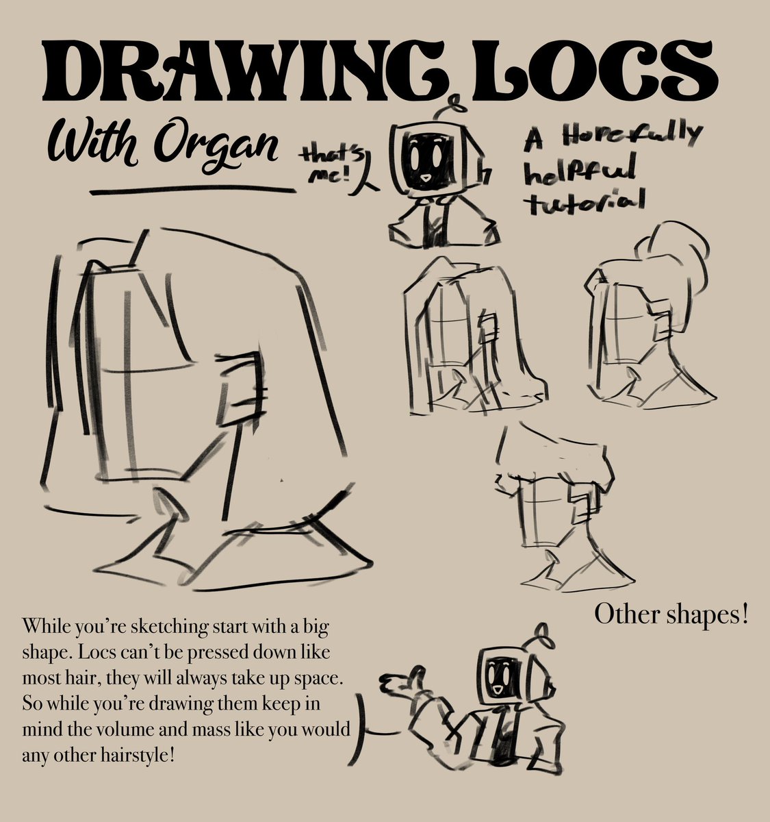 OrganBean's tweet image. A newer better loc drawing tutorial with organ! 

hopefully this is helpful 
(also pls click on the images pfft) 
1/2
#ArtistOnTwitter #drawingtutorial