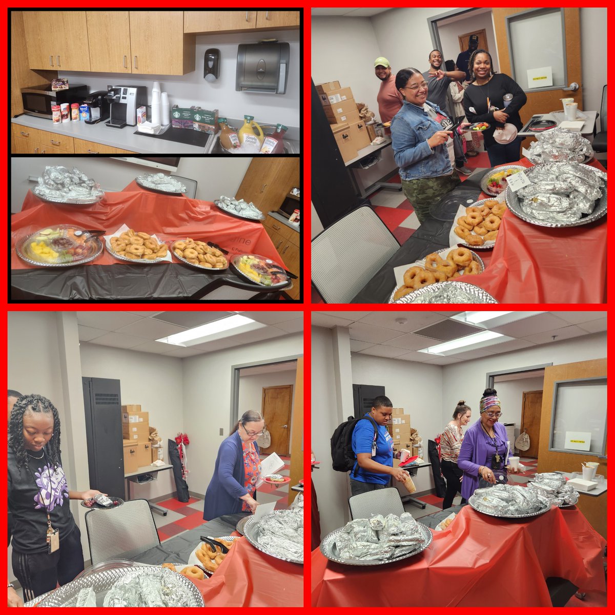 TACO-BOUT GREAT TEACHERS 🌮 🌯 That's what we did Wednesday at Davis over breakfast! Thank You <a href="/CityYearSA/">City Year San Antonio</a> for helping us to celebrate the greatness at DMS!
❤️🤍🖤 <a href="/SAISD/">San Antonio ISD</a> <a href="/DrJaimeAquino/">Jaime Aquino</a>