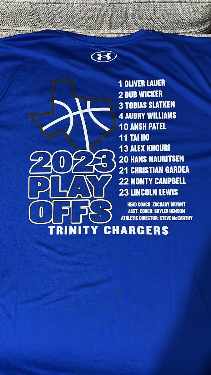 CoachZBryant's tweet photo. Got our 🏀 playoff shirts today! A nice reminder that I’ll have forever of what a great first year it was! It’s only the beginning though. Stay tuned. https://t.co/QicmJYepDl