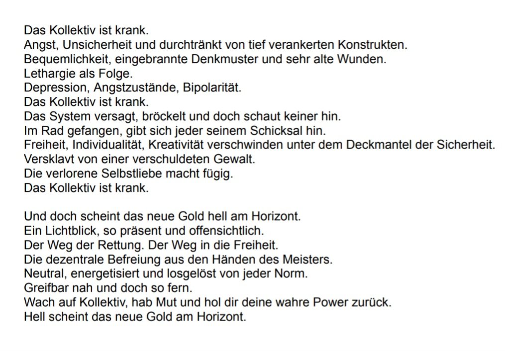 Das neue Gold
#kreativität #Bitcoin