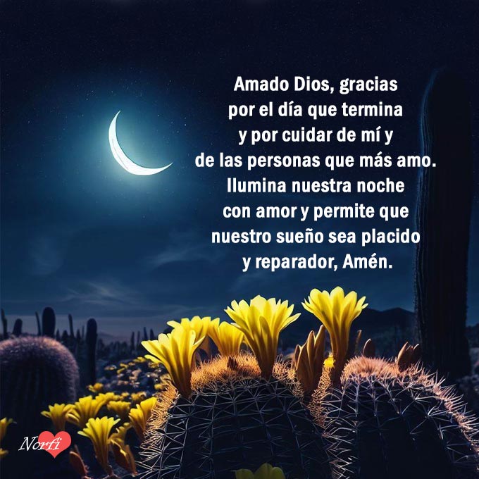 ✝ Amado Dios, gracias por el día que termina y por cuidar de mí y de las personas que más amo. Ilumina nuestra noche con amor y permite que nuestro sueño sea placido y reparador, Amén.
norfipc.com/mensajes-crist…
#oraciones #oracionescristianas #oracionesDios